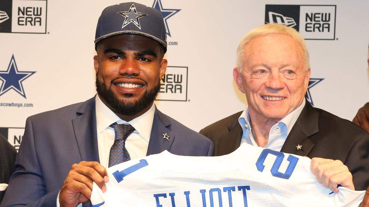Dallas Cowboys owner Jerry Jones said Monday that he may have drafted Ezekiel Elliott too high in the 2016 draft.