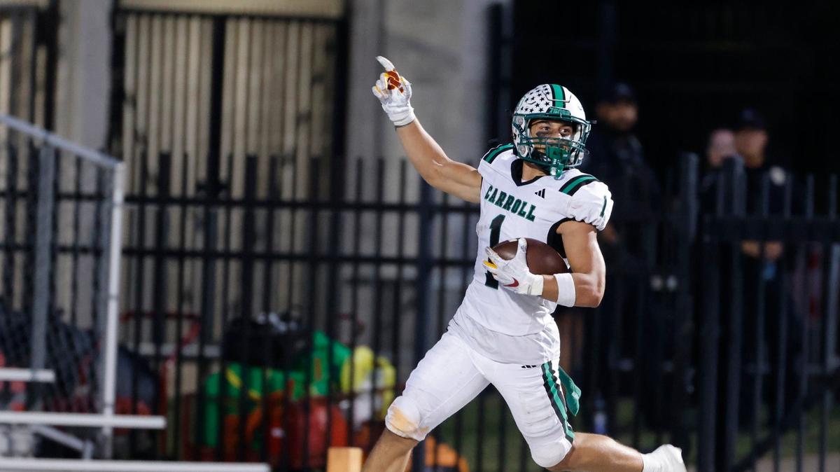 Southlake running back Riley Wormley (1) is a nominee for the player of the week.