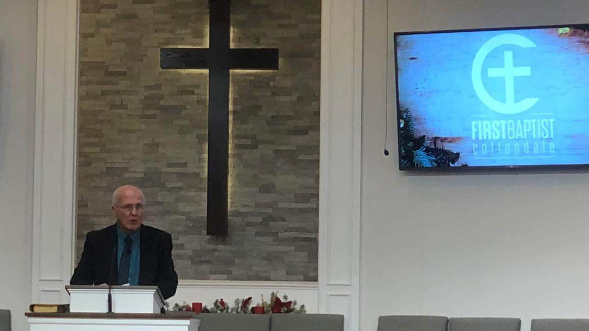 Pastor Charles Pugh of First Baptist Church of Cottondale told his church there was “overwhelming” sorrow for the family of Athena Strand.