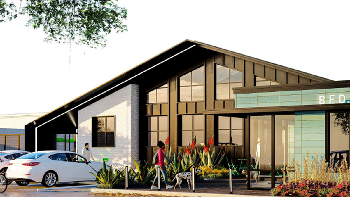 A rendering of Bedford’s animal shelter, which is getting $3.24 million in improvements. Work starts June 1.