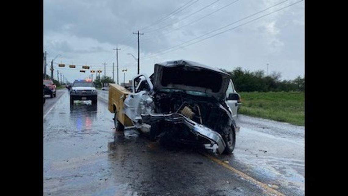 The driver of the Chevrolet pickup truck tried to veer out of the way before colliding with the sedan, officials said.