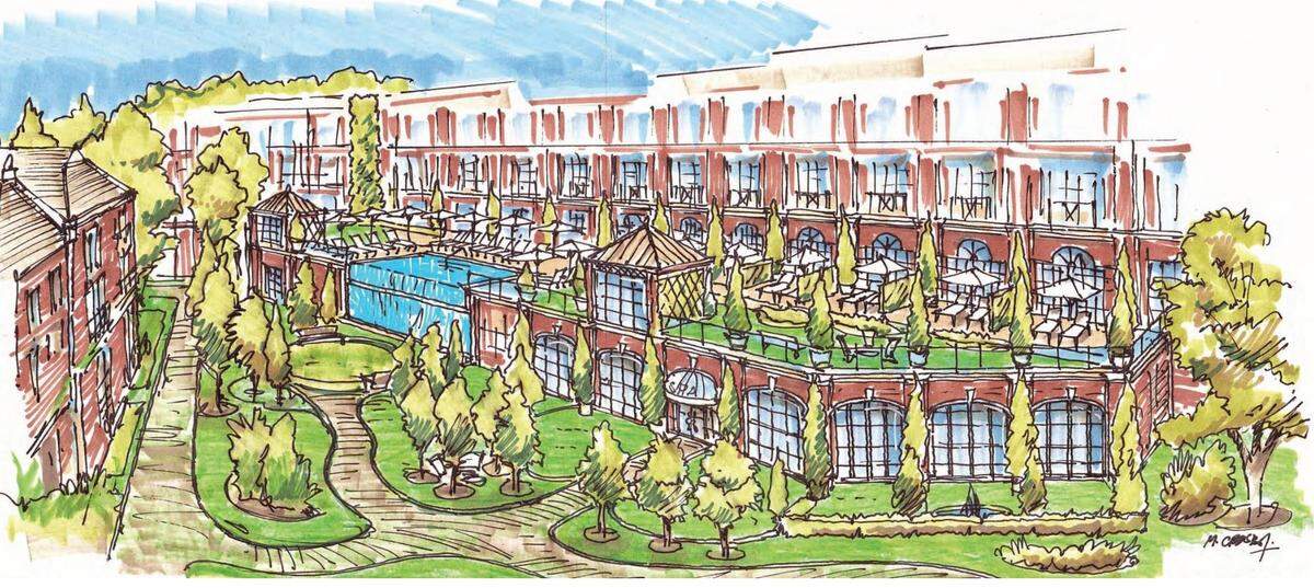 The Bowie House Hotel, 3710-3736 Camp Bowie Blvd., will feature a courtyard and infinity pool.