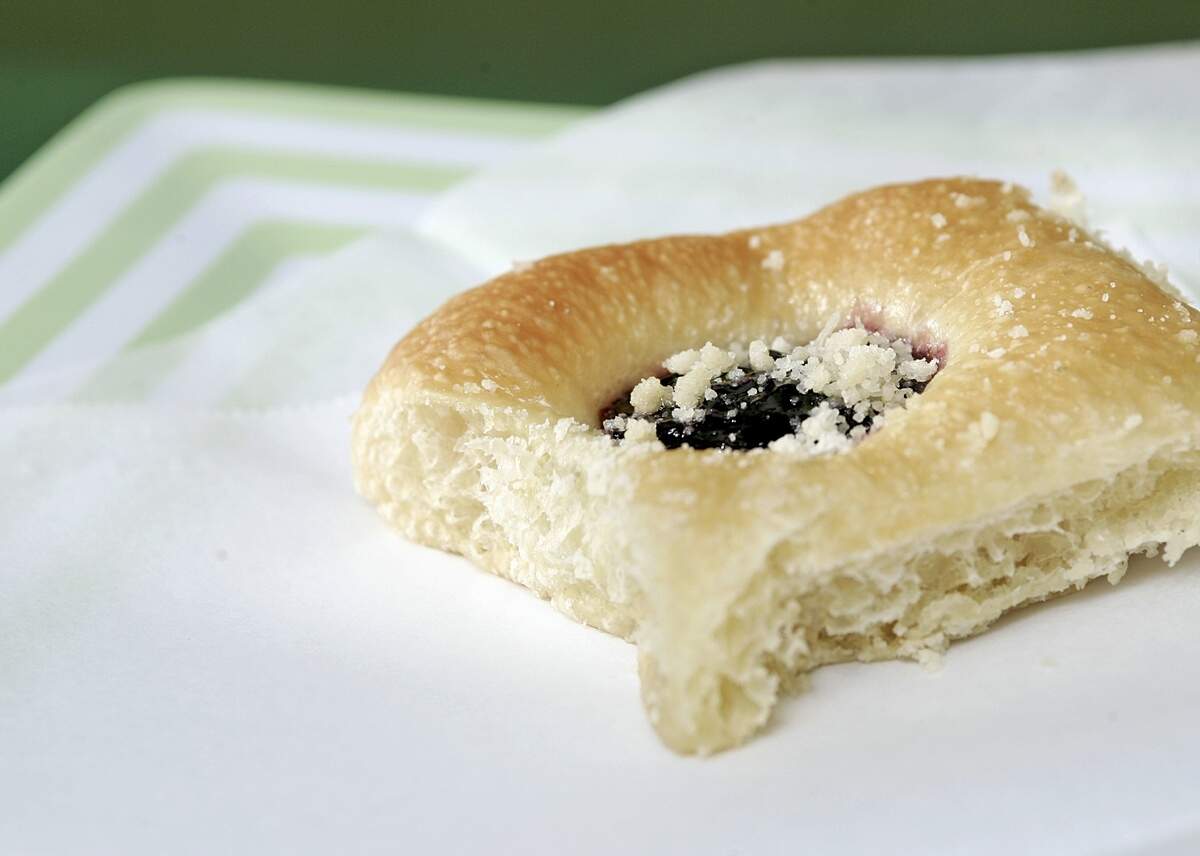 A blueberry kolache photographed at Kenner's Kolache Bakery in Arlington, Texas, Jan. 15, 2015.