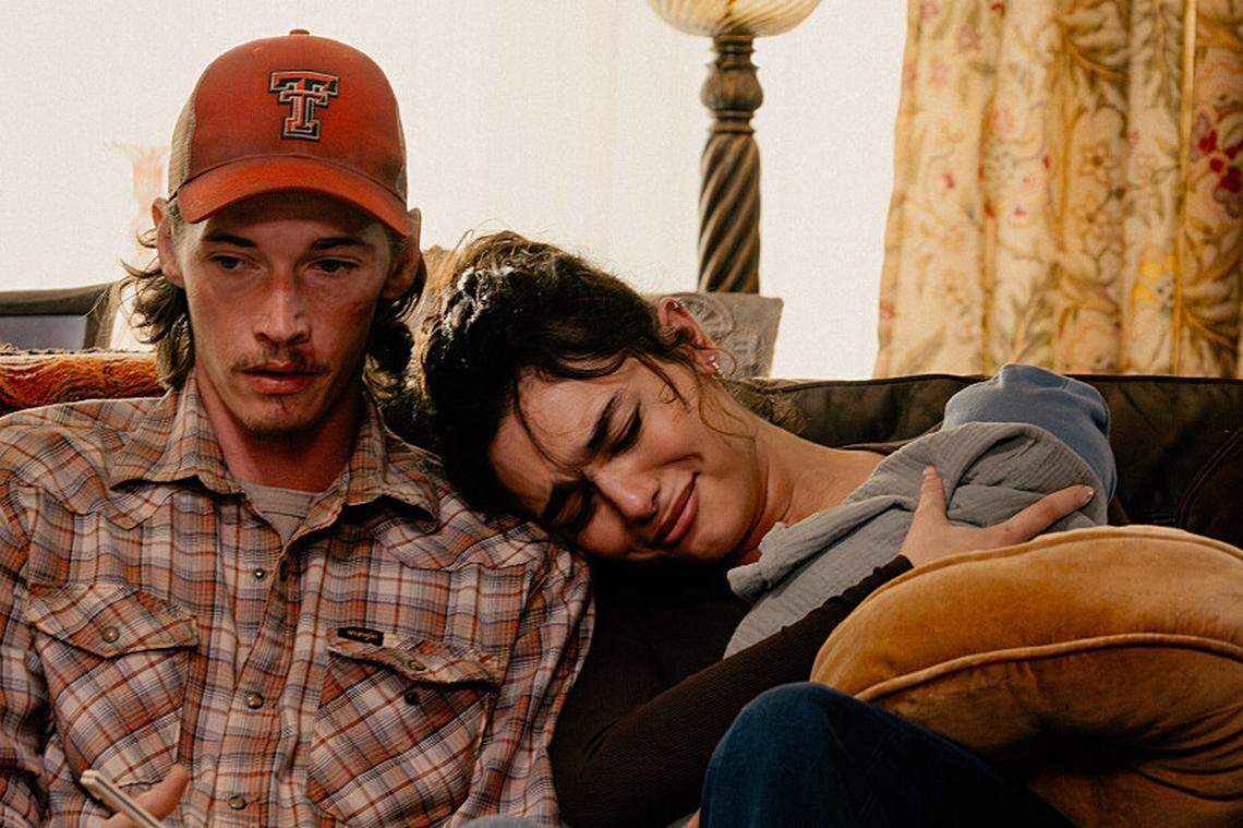 (L to R): Jacob Lofland as Cooper Norris and Paulina Chávez as Ariana in season 1, episode 3 of “Landman” streaming on Paramount+.