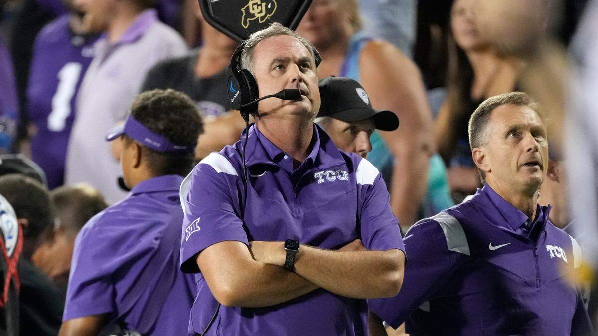TCU head coach Sonny Dykes will make his return to SMU at 11 a.m. on Sept. 24. (AP Photo/David Zalubowski)