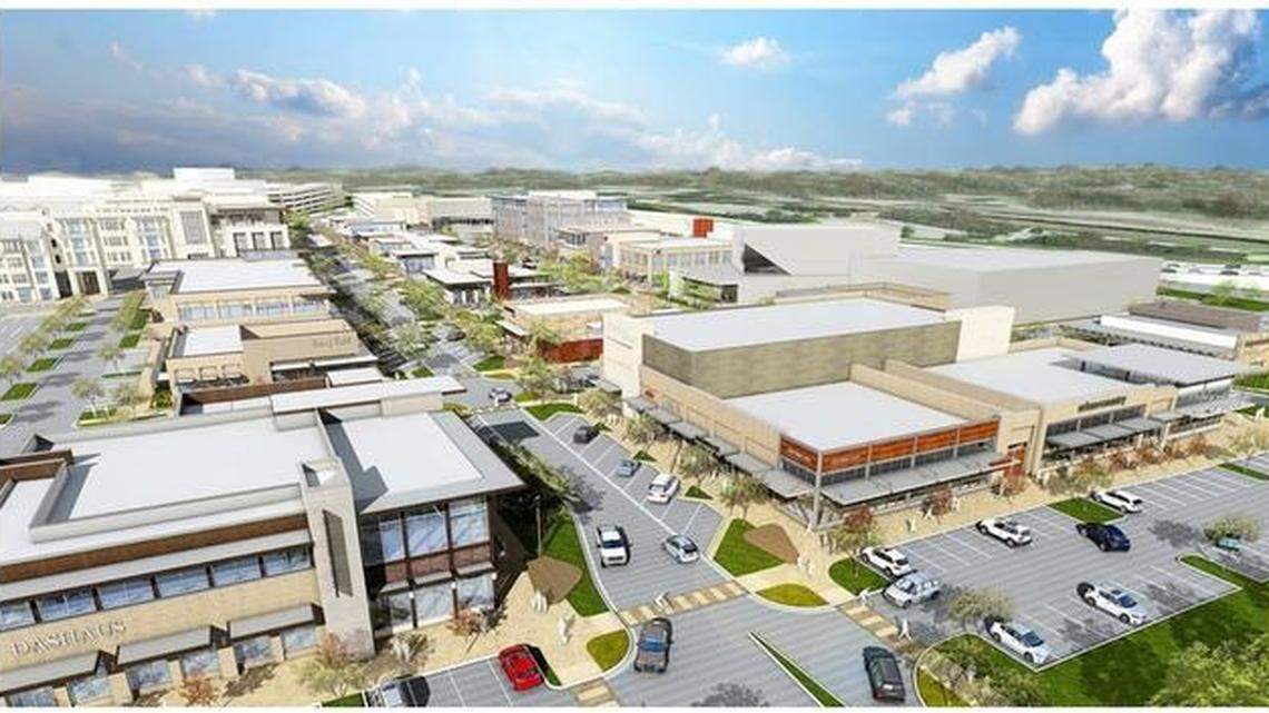 Artists rendering of planned Clearfork development on the Edwards Ranch in southwest Fort Worth when the project was introduced in 2014.