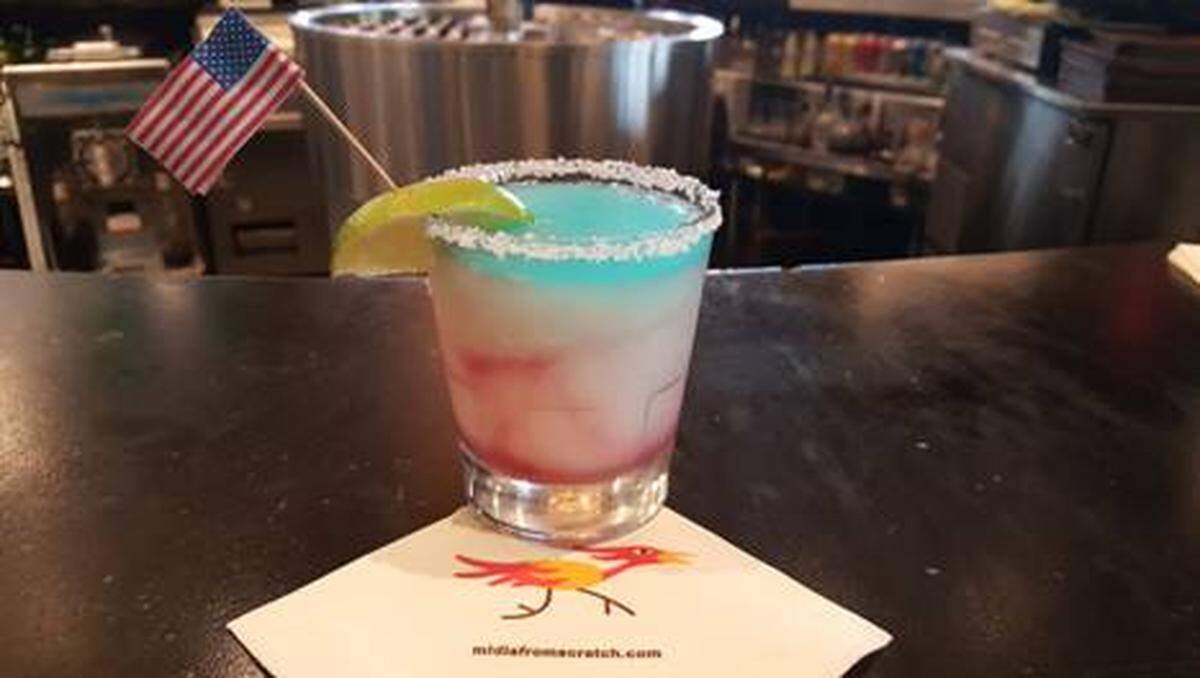 Mi Dia From Scratch's American-flag frozen margarita