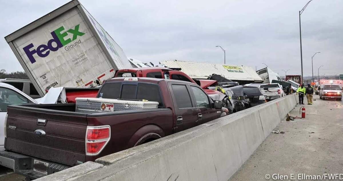About 100 vehicles were involved in a major crash Thursday morning on Interstate 35W near downtown Fort Worth, authorities said Six people including Chris Vardy of Boyd, Texas were killed.