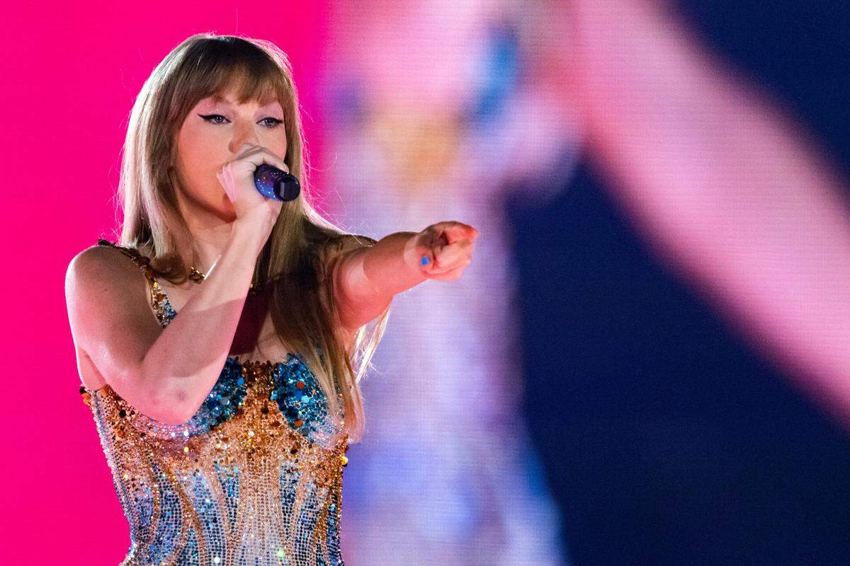 Taylor Swift performs Cruel Summer during her first sold-out concert of three nights at AT&T Stadium in Arlington on Friday, March 31, 2023.