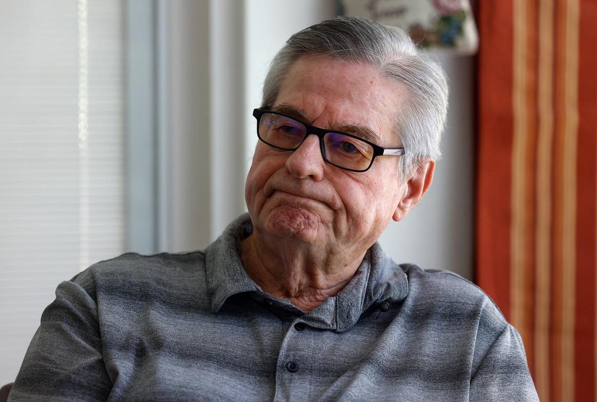 Granbury resident Larry Potts talks about his experience living close to the Marathon Digital operated bitcoin mining operation on Wednesday, May 29, 2024. “It’s a continuous roar all the time,” said Potts.
