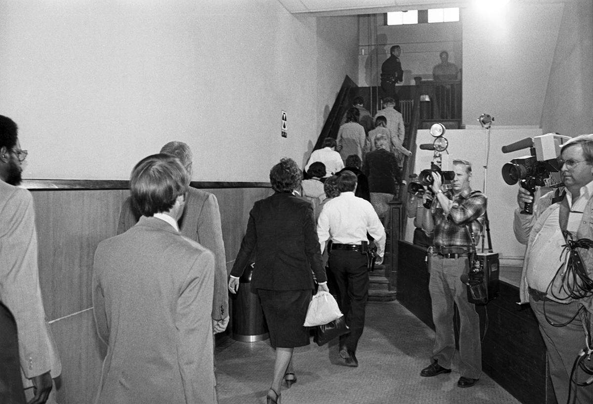 A Collin County jury acquitted Candace Montgomery of the charge that she murdered Betty Gore, a Wylie schoolteacher, with a 3-foot ax. The nine-woman, three-man jury returned its verdict after three hours of deliberation.