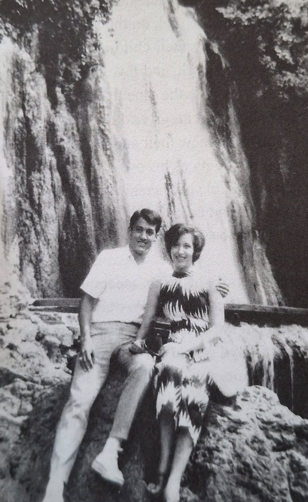 Jesse and Jo Linda Martinez during a belated honeymoon vacation to Cola de Caballo falls in Monterrey, Mexico, in 1969. They were married in 1964.