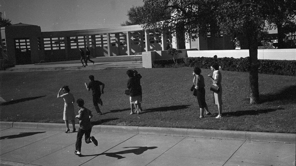 Nov. 22, 1963: Grassy Knoll, Dealey Plaza, following President John F. Kennedy’s assassination in Dallas.