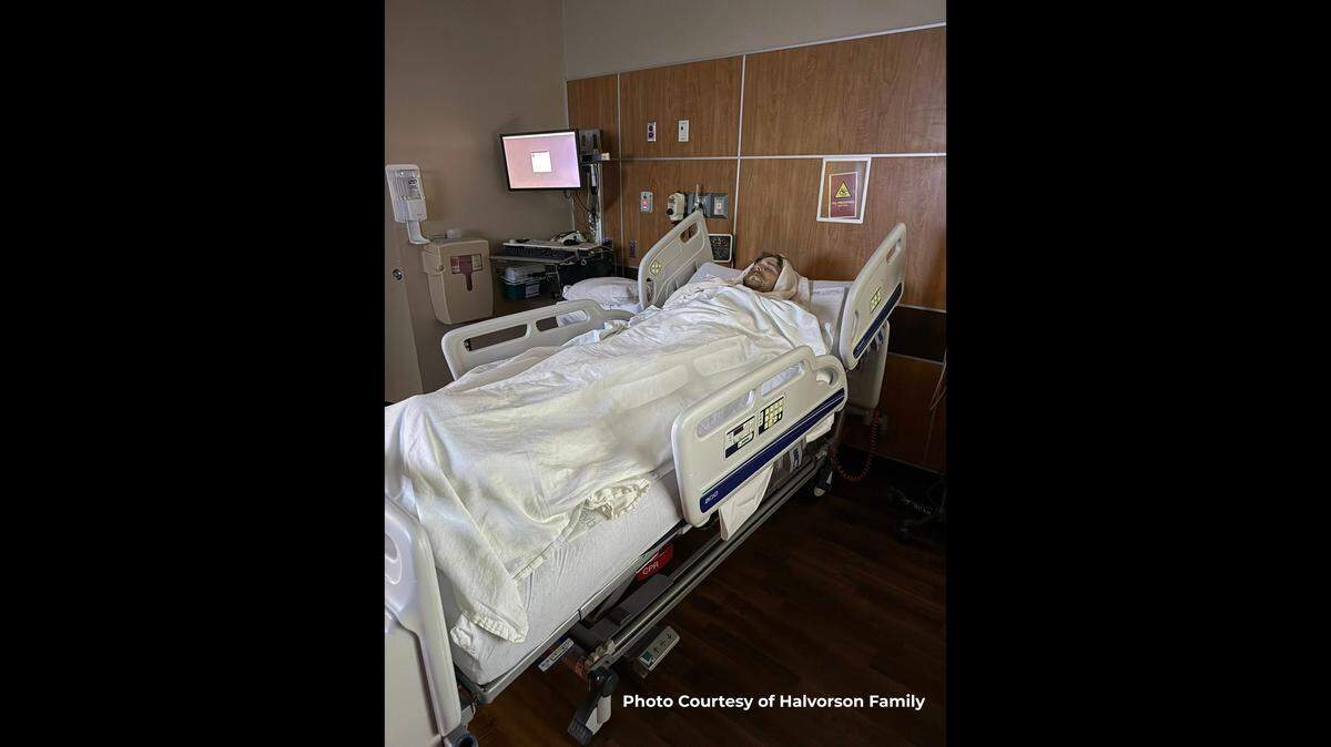 Firefighter Caleb Halvorson was injured in a Fort Worth house fire in September. His stepfather, firefighter Bobbie Cook, said the city of Fort Worth made it hard for Halvorson to get treatment for his injuries.