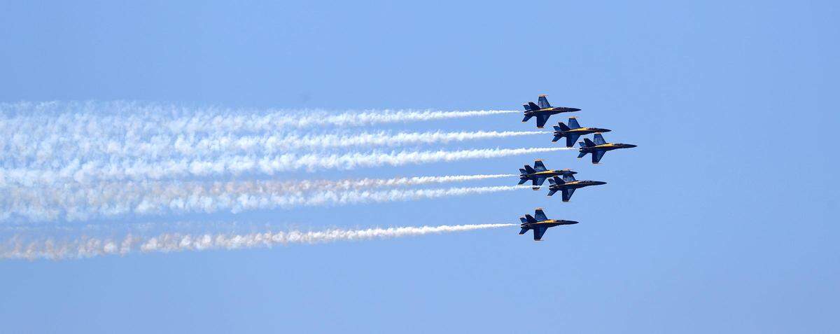 The U.S. Navy’s Blue Angels will perform at the Kansas City Air Show during the Fourth of July weekend.