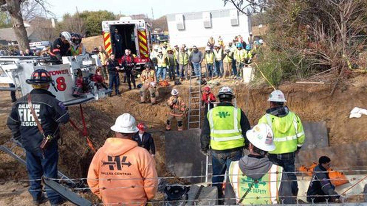 A man in Arlington was rescued from a pipe at a water treatment plant Monday.