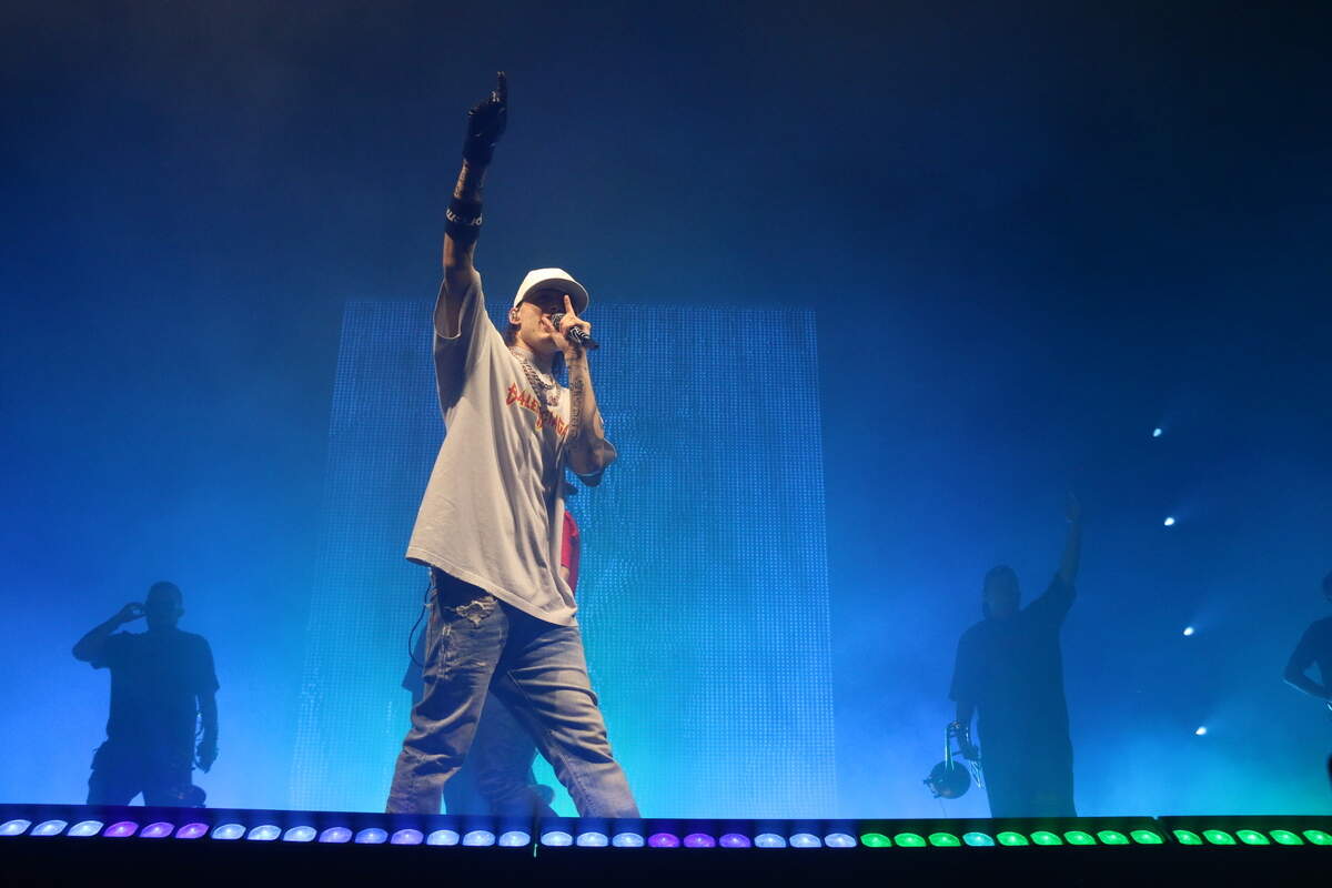 Mexican Rapper Peso Pluma performed a sold-out show in Irving on Saturday, August 13, 2023, at The Pavilion at Toyota Music Factory.