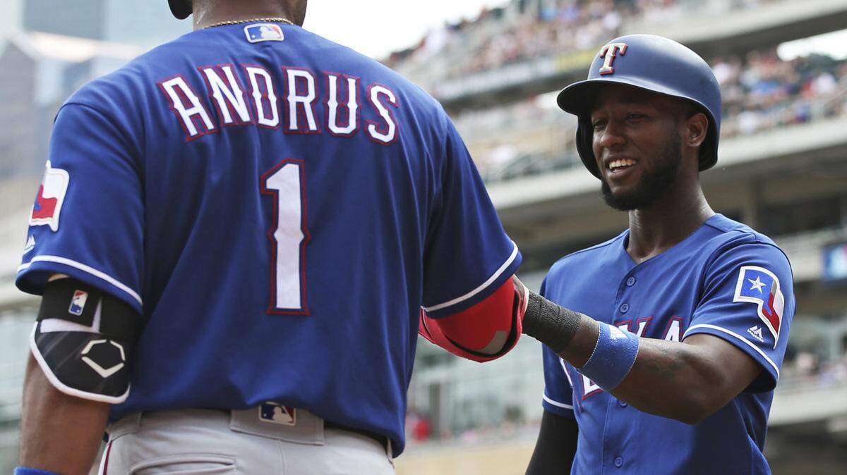 Jurickson Profar was all smiles in the second inning after his first hit by pitch, which the Rangers turned into a run. That wasn't the case after the third time he was hit.