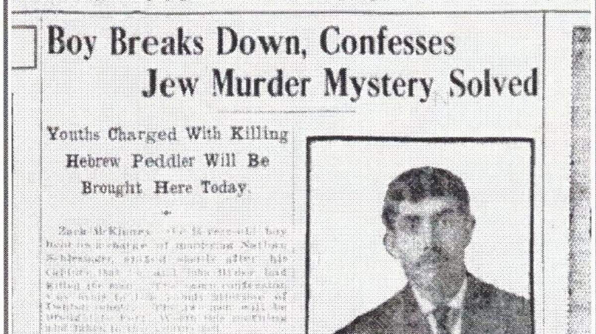 A clipping from the Dec. 18, 1911, edition of the Fort Worth Record & Register detailed the killing of Jewish peddler Nathan Schlessinger.