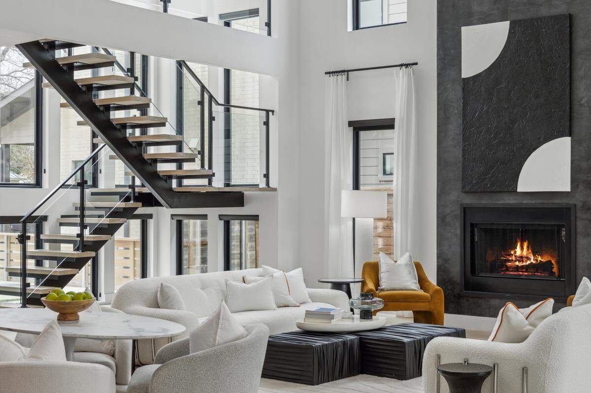 The home is sleek and spans over 4,000 square feet.