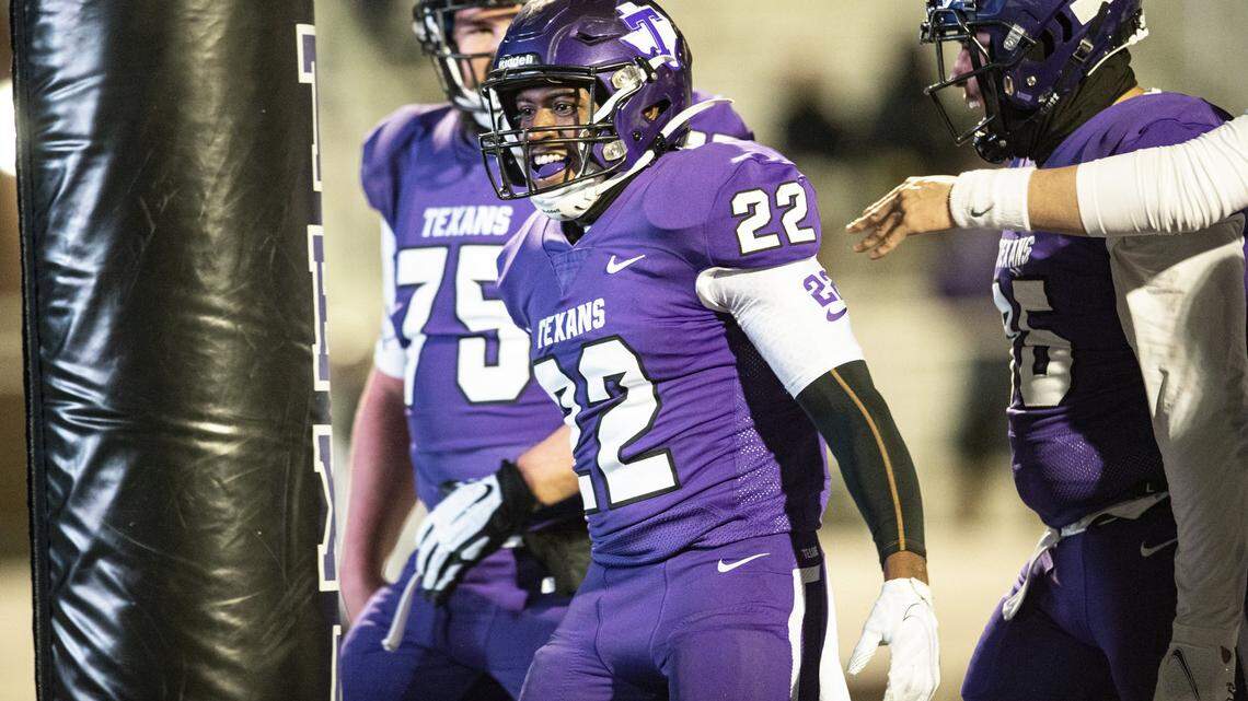 Tarleton State’s Ryheem Skinner celebrates during TSU’s overtime loss to McNeese State on Saturday night in Stephenville. It was TSU’s first game as an NCAA Division I team.