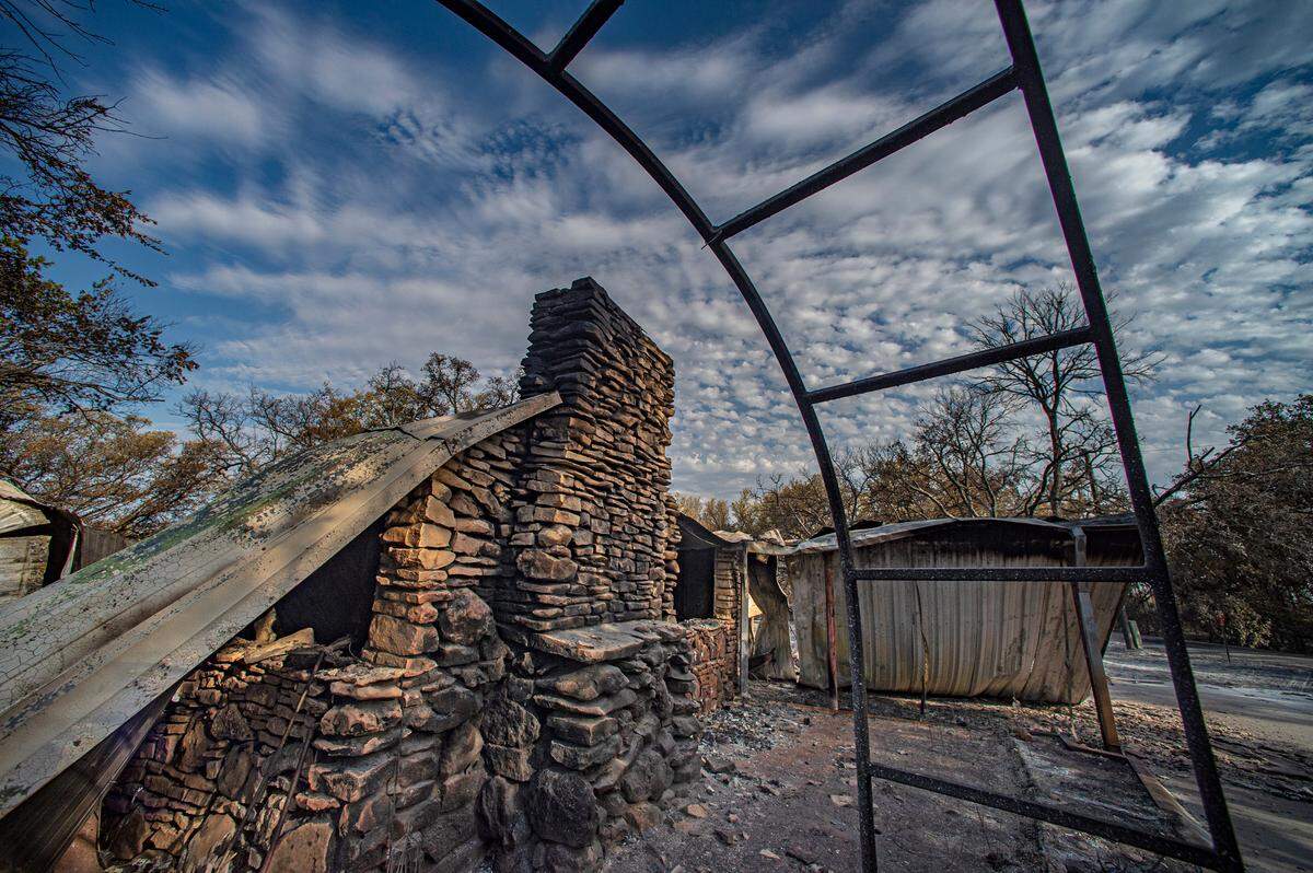 A home on County Road 1004 in Somervell County was burned to the ground late Monday. The Chalk Mountain fire ravaged ranches and scrubland in Somervell County, damaging homes and vehicles left behind. The wildfire consumed more than 6,000 acres forcing evacuations.