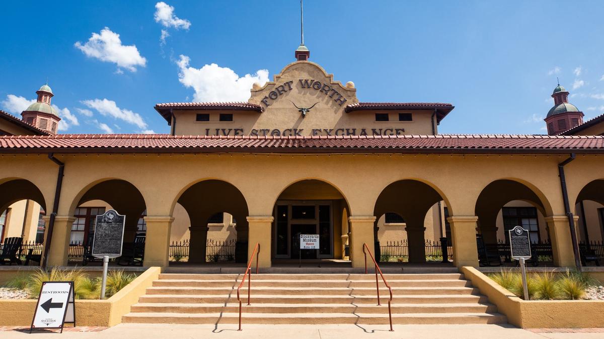 The Livestock Exchange Building at the Fort Worth Stockyards was erected in 1902 as an office for cattle traders in what was once known as “The Wall Street of the West.”
