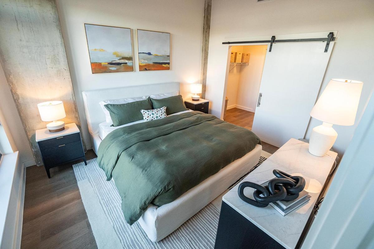 The inside of a “Ballpark III” one bedroom, one bathroom model apartment at the One Rangers Way residential apartment complex in the Arlington Entertainment District on Tuesday, Nov. 12, 2024.