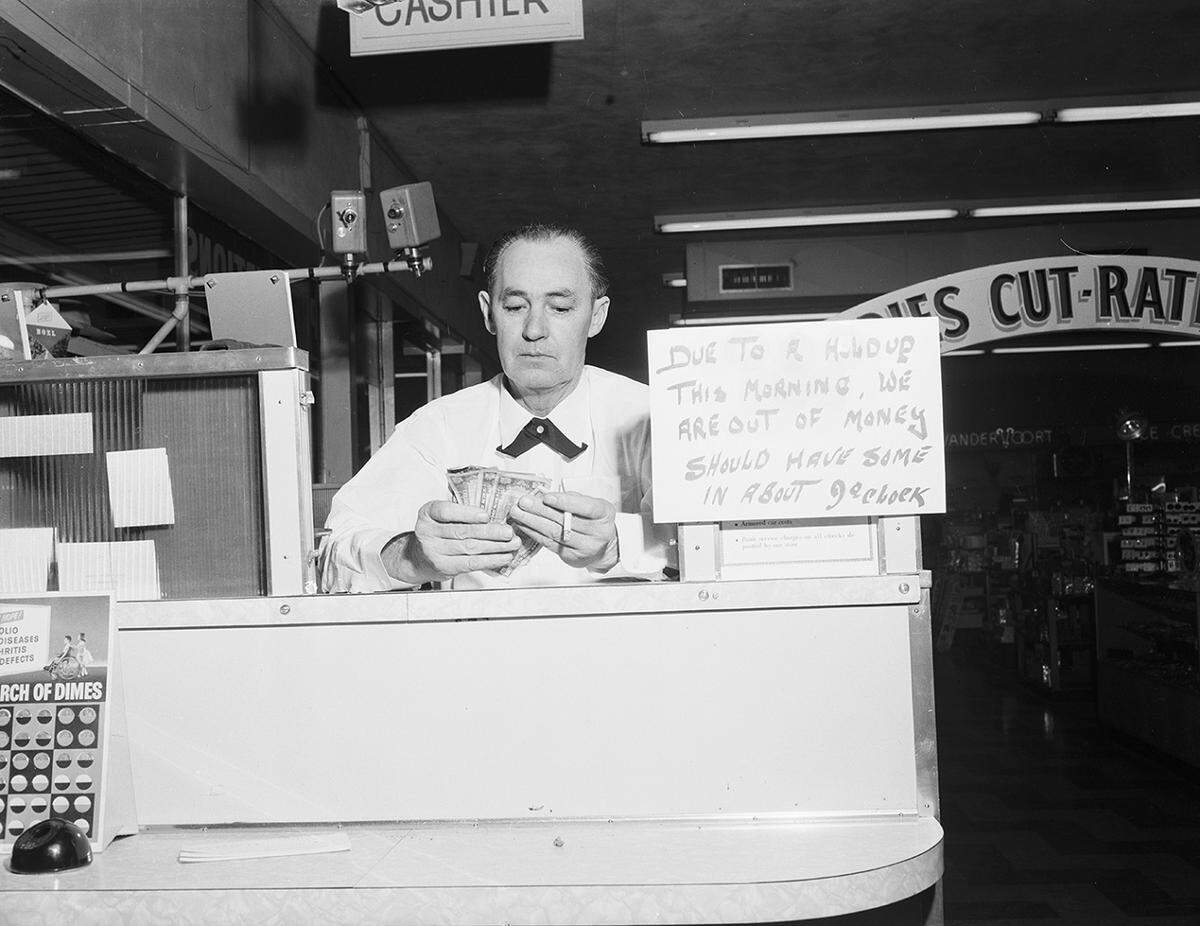 Jan. 30, 1959: Walter Garrison, after a robbery of Buddies Super Market on Camp Bowie.