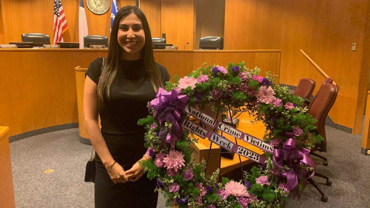 Alyssa Sanchez shared her story of surviving domestic abuse at Monday’s event in honor of National Crime Victims’ Rights Week. Sanchez said various resources in Tarrant County helped her navigate the legal process to safely pursue justice against her abuser.