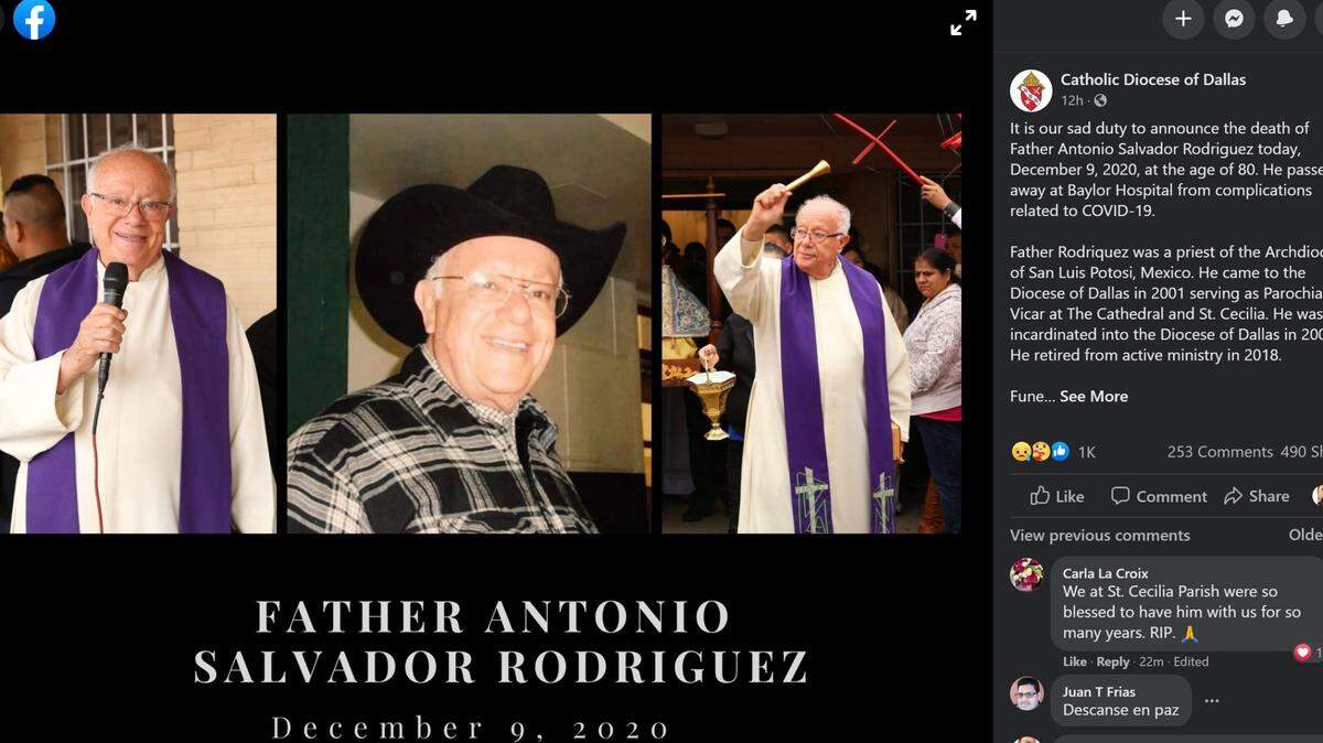 Father Antonio Salvador Rodriguez was 80-years-old.