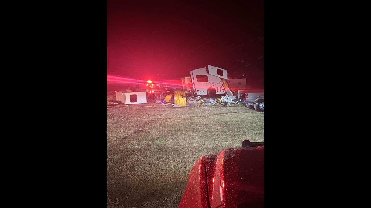 Tuesday morning’s storm damaged multiple trailers at an RV park on White Settlement Road, Parker County officials said.
