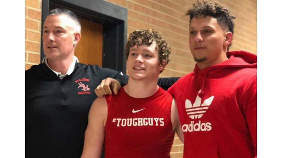 Joey Martin, Sam Martin and Patrick Mahomes.