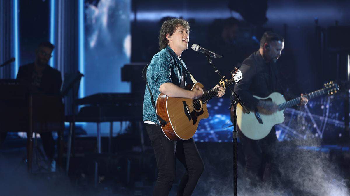 Fritz Hager has impressed the judges with several original songs.