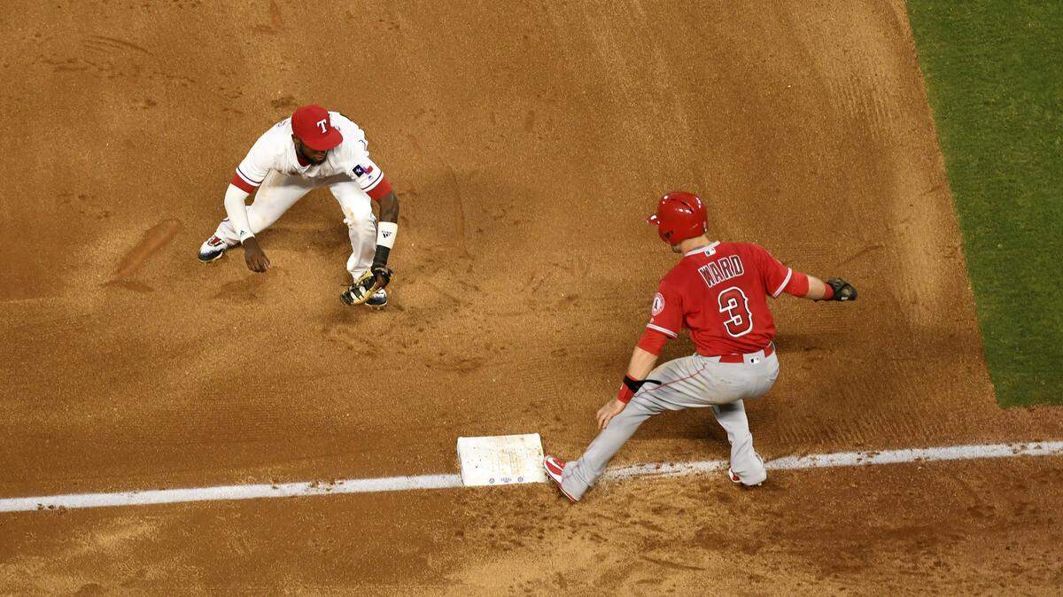 Jurickson Profar went to his right to snag a short-hopping line drive and quickly record the first two outs in the Rangers’ fourth-inning triple play Thursday night.