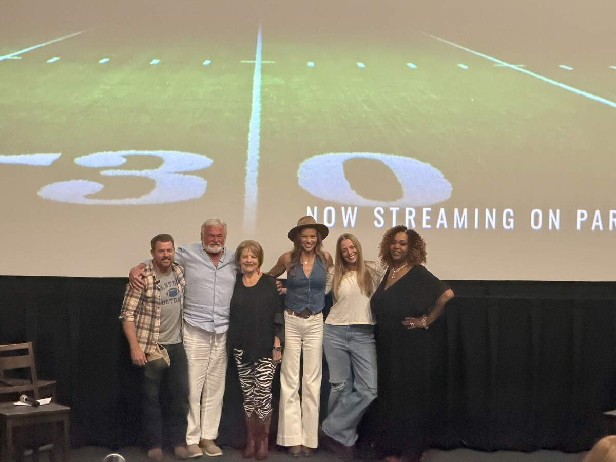 “Friday Night Lights“ cast members Derek Phillips, Brad Leland, Louanne Stephens, Adrianne Palicki, Stacey Oristano and Liz Mikel attend a 20th anniversary event at Dallas’ Alamo Drafthouse Cedars on Thursday, July 9, 2026.