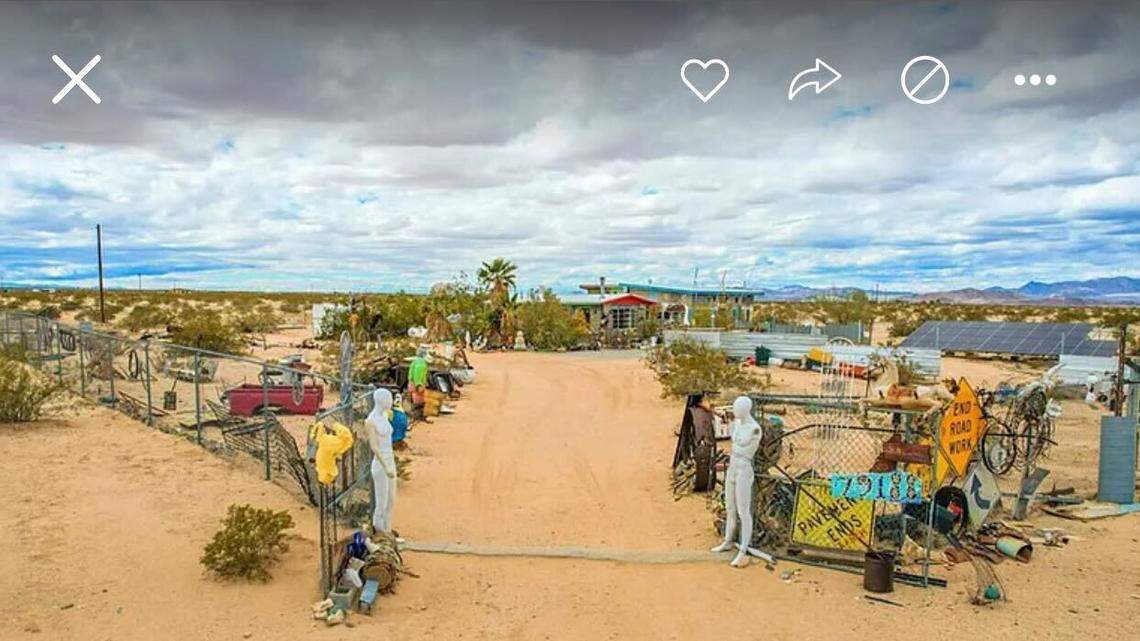 The sky appears endless in the desert