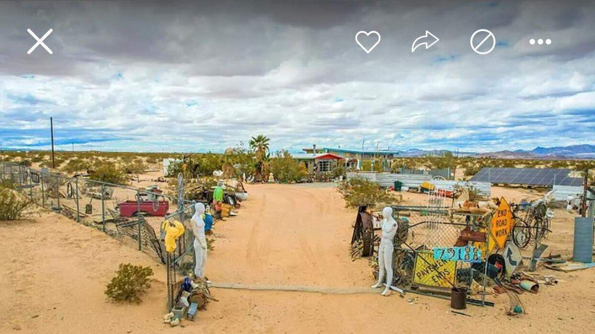 The sky appears endless in the desert