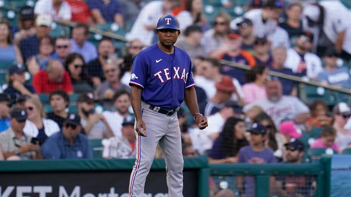 Texas Rangers hired third base coach Tony Beasley as their interim manager on Monday.