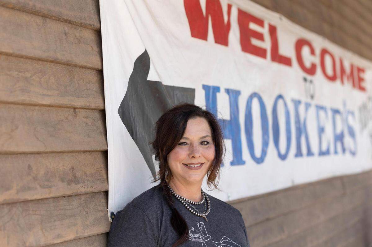 Ruth Hooker at her Hooker’s Grill restaurant in Fort Worth, Texas, on Friday, June 17, 2022.