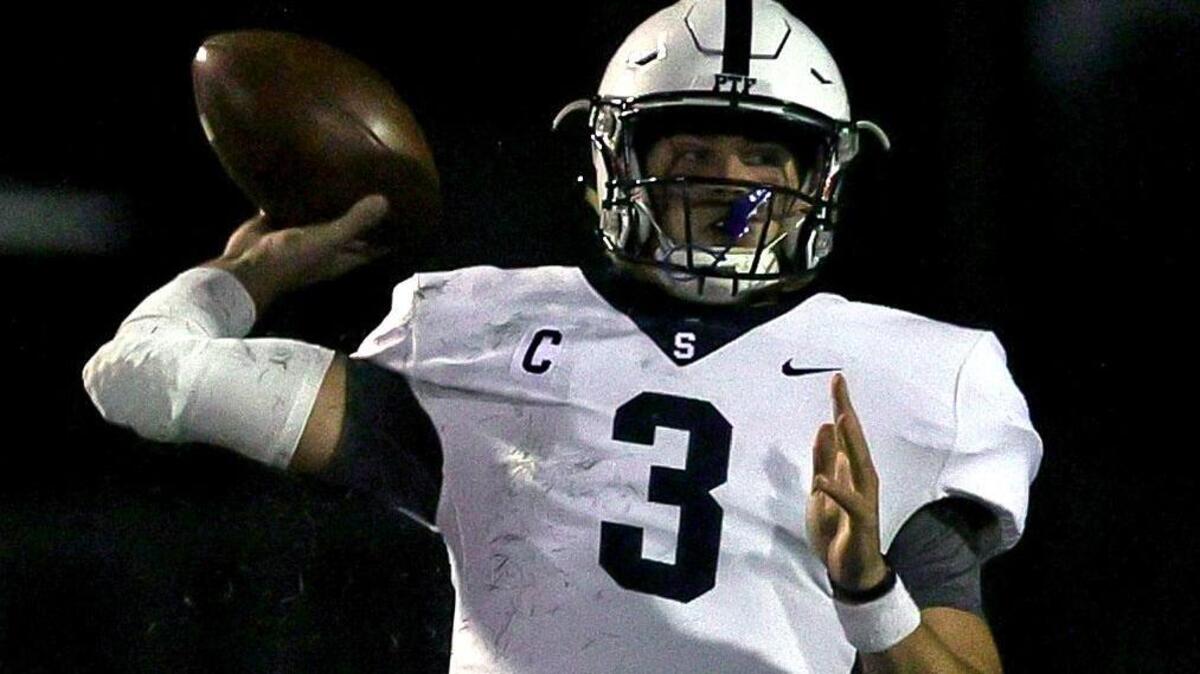 All Saints quarterback Hampton Fay led the Saints to a dominating playoff win over Liberty Christian on Saturday. (Steve Nurenberg Special to the Star-Telegram)
