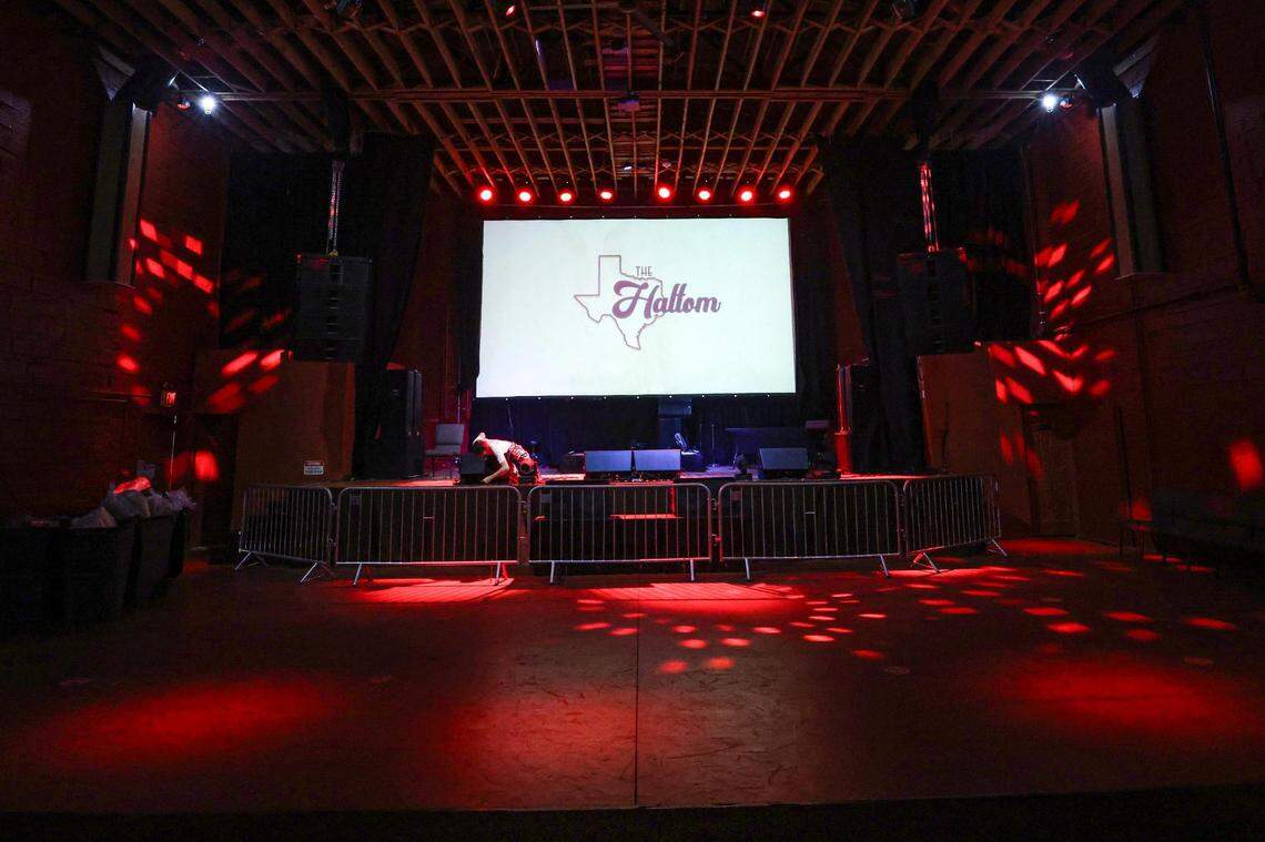 The main theater room is turned into a live performance venue for concerts at the Haltom Theater in Haltom City, Texas on Saturday, July 29, 2023.