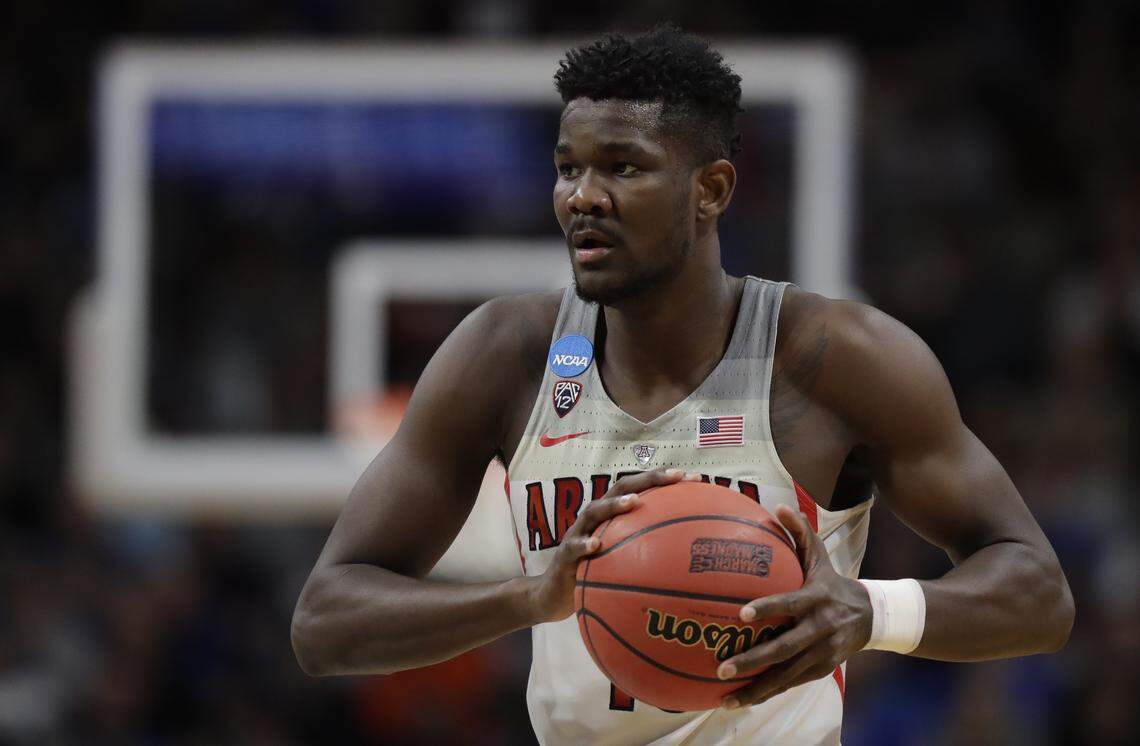 Arizona's 7-foot-1 big man Deandre Ayton is considered the likely choice to be the first player taken in the NBA Draft this June.