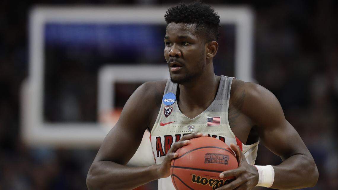 Arizona's 7-foot-1 big man Deandre Ayton is considered the likely choice to be the first player taken in the NBA Draft this June.