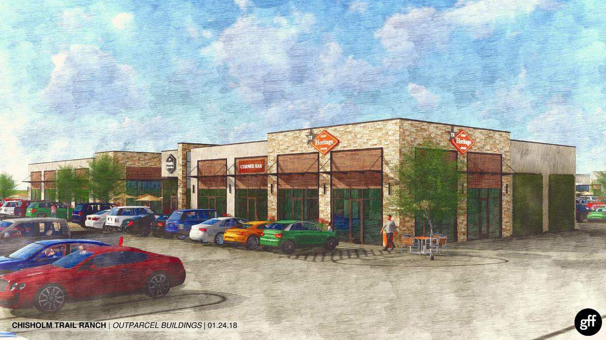 This is a rendering of what the Shops at Chisholm Trail Ranch will look like when construction is complete.