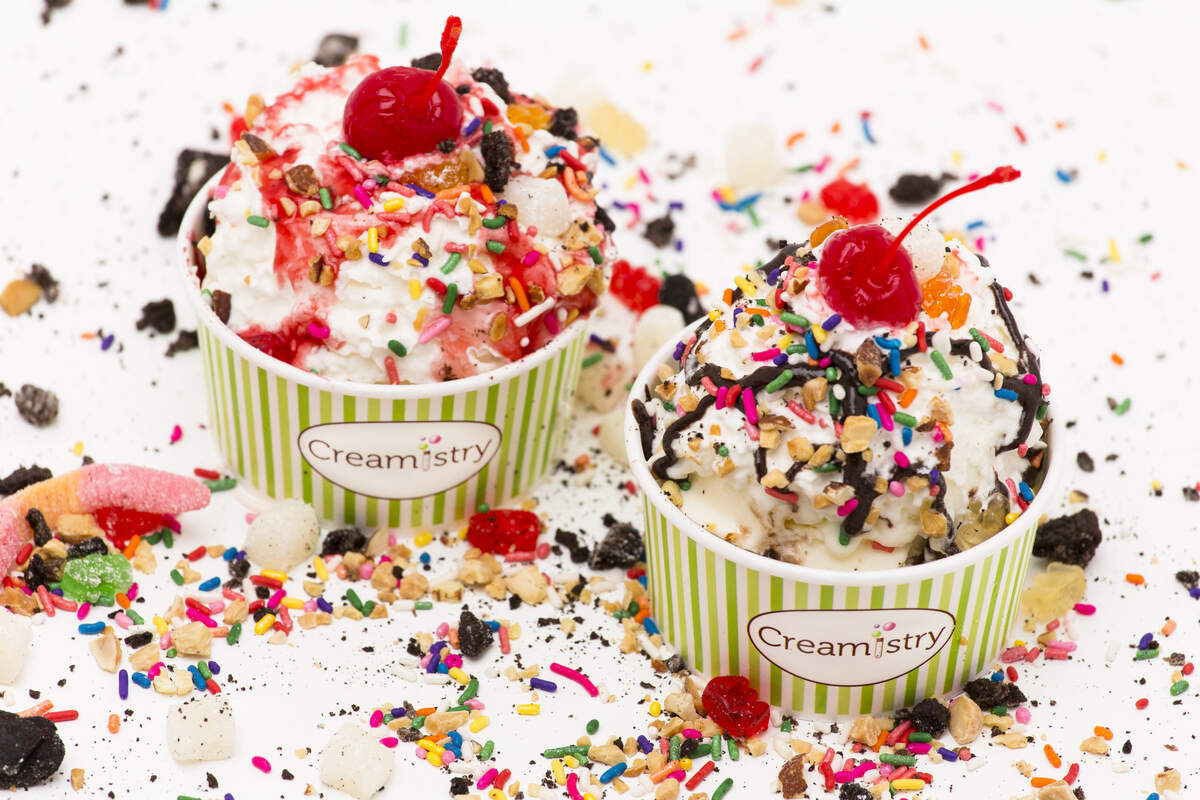 Creamistry's Premium Base, flavored with Birthday Cake.