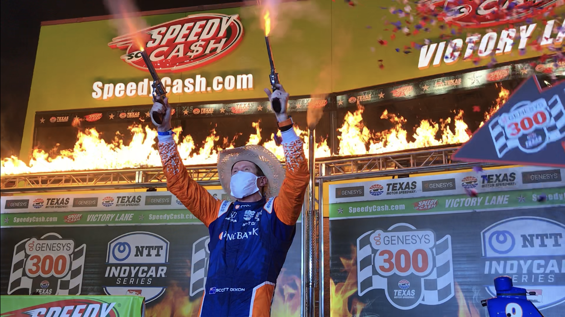 Veteran IndyCar driver Scott Dixon won his fourth career race at Texas Motor Speedway in 2020.