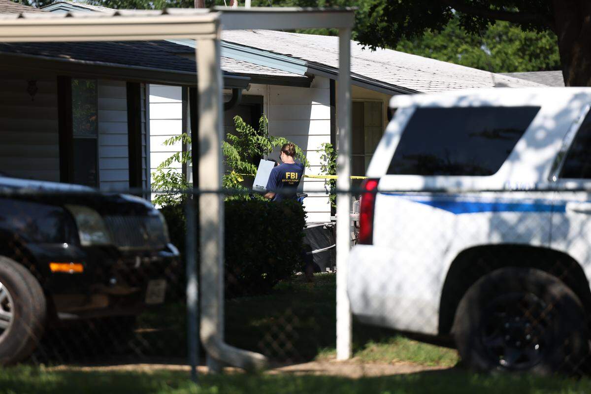 The FBI, Everman police, Tarrant County Criminal District Attorney’s Office, sheriff’s deputies and the Medical Examiner’s Office continued to search Wednesday, May 13, 2026, at the property where 6-year-old Noel Rodriguez-Alvarez lived on Wisteria Drive in Everman, Texas. Noel was last seen alive in fall 2022 and is presumed dead. His mother, Cindy Rodriguez-Singh, is charged with capital murder. Investigators have not yet confirmed whether they’ve found any sign of Noel’s remains during this week’s search.