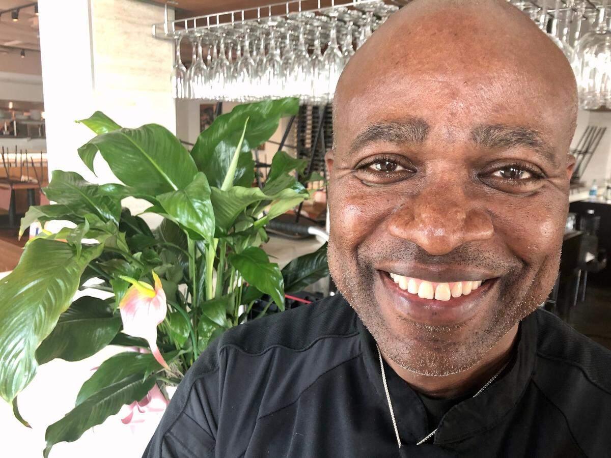 Chef Franson Nwaeze at his Chef Point Cafe in Colleyville.