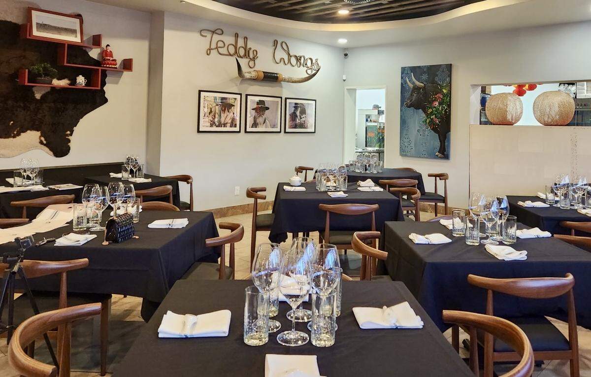 The dining room at Teddy Wongs Dumplings & Wine